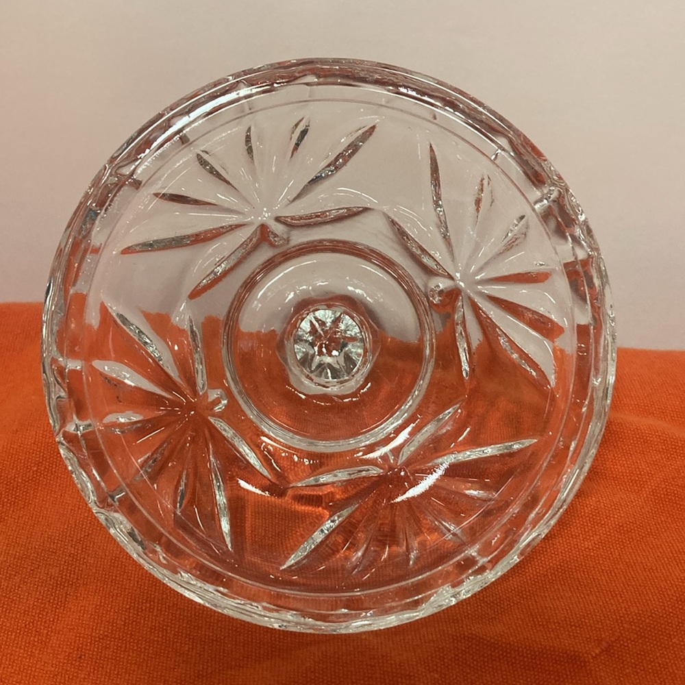 Vintage 1960s Anchor Hocking Star of David Glass Creamer and Sugar Bowl with Lid - Picture 7 of 10